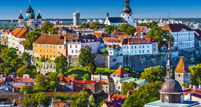 Tallinn, Estonia at the old city.