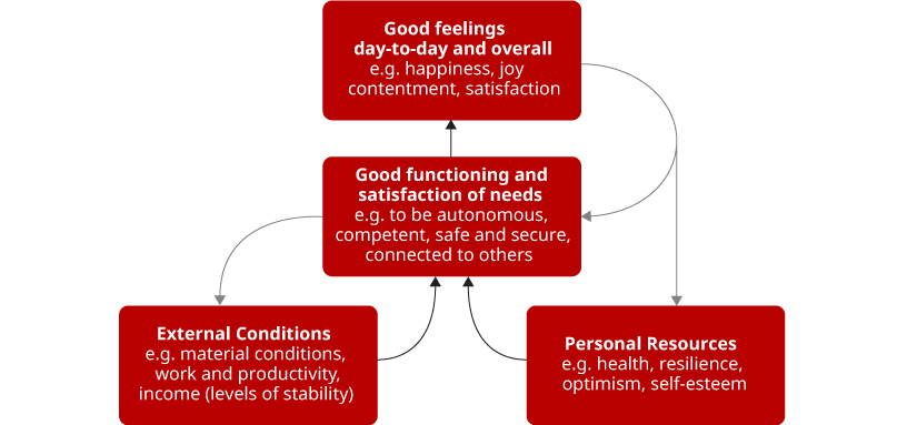 Dynamic wellbeing model diagram