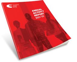 Cover mock-up of the Annual Activity Report 2021-22
